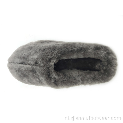 Echte shearling muilezel slippers gesloten teen